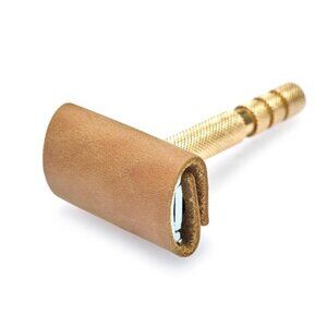 Safety Razor Head Protecting Leather Cover, Genuine Cowhide Leather